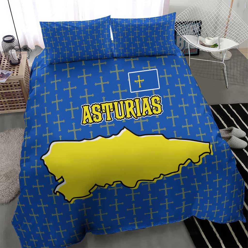 Asturias Flag Bedding Set Autonomous Community of Spain - Wonder Print Shop