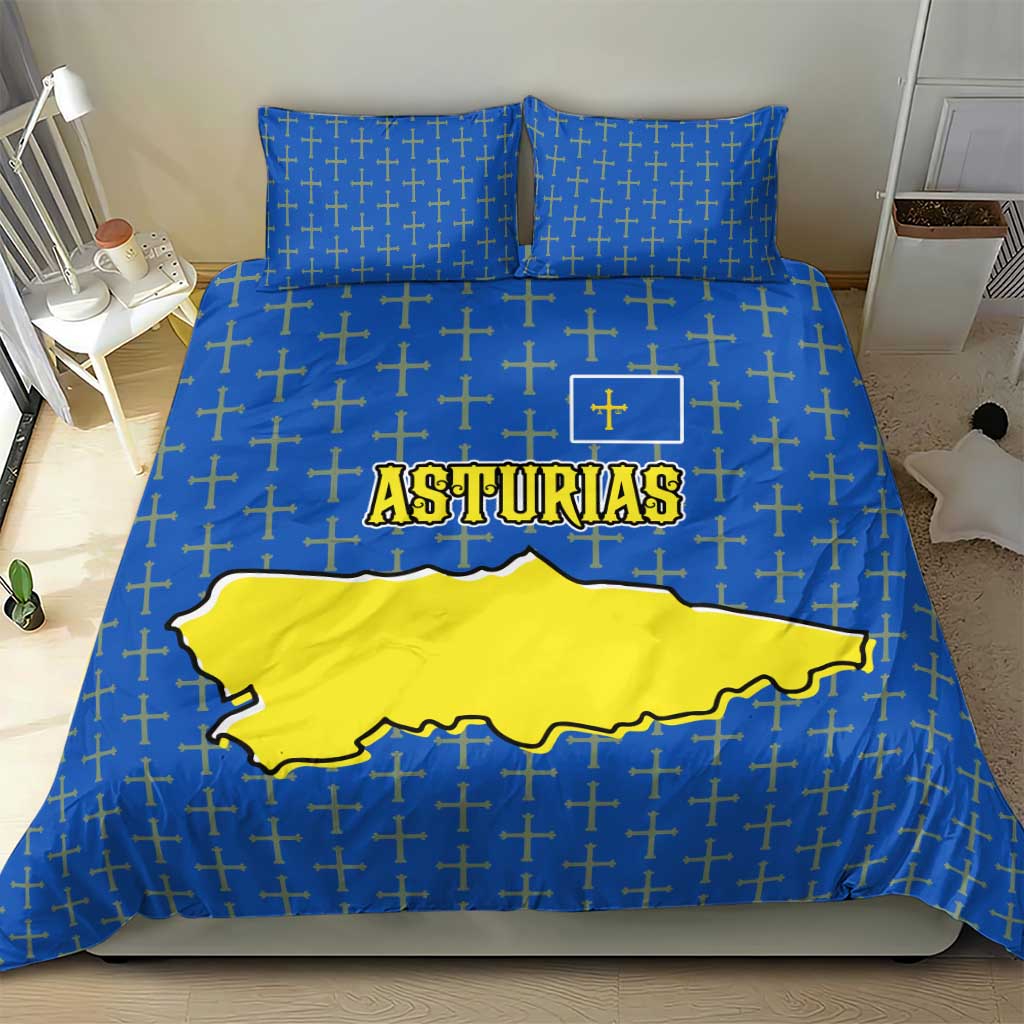 Asturias Flag Bedding Set Autonomous Community of Spain - Wonder Print Shop