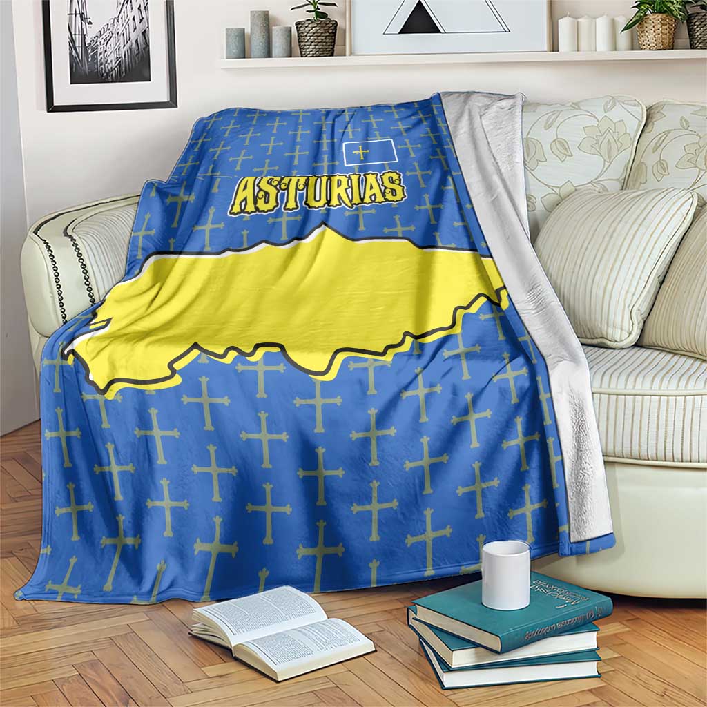 Asturias Flag Blanket Autonomous Community of Spain - Wonder Print Shop