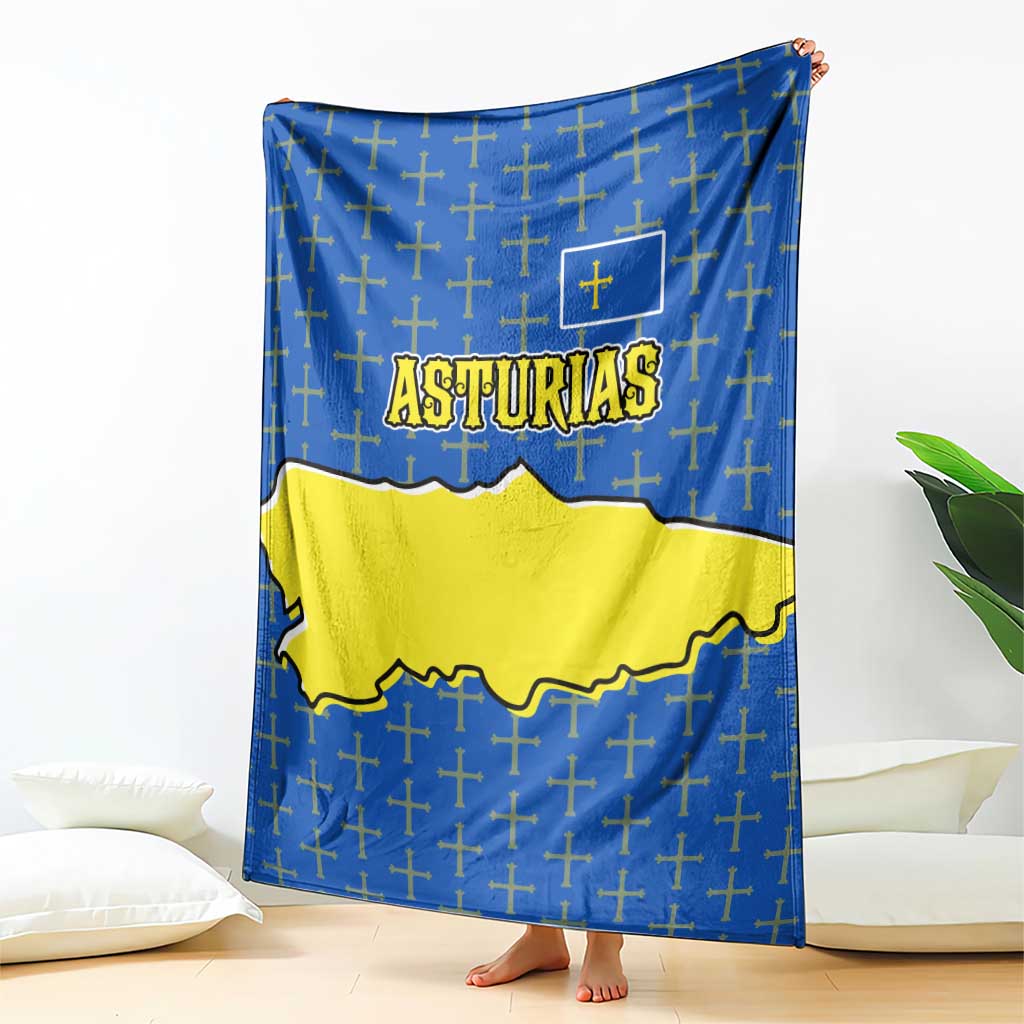 Asturias Flag Blanket Autonomous Community of Spain - Wonder Print Shop