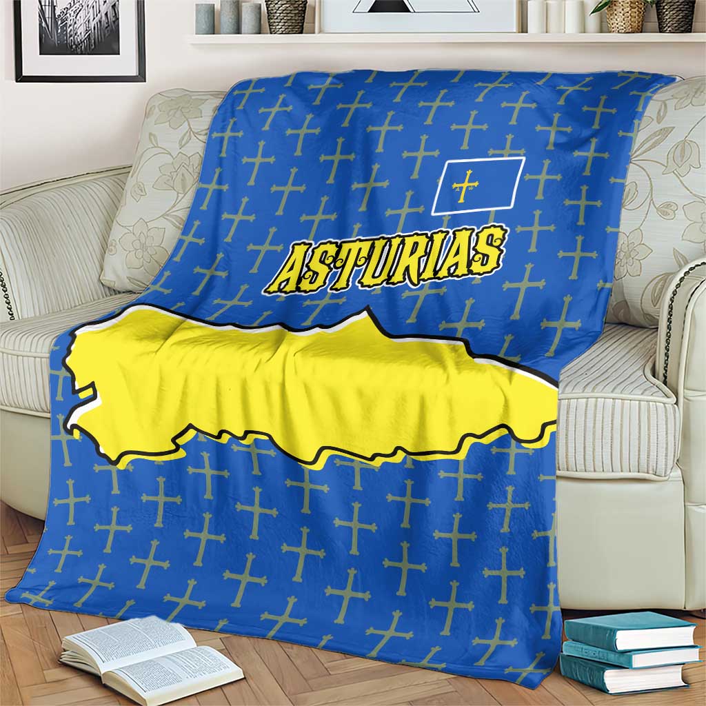 Asturias Flag Blanket Autonomous Community of Spain - Wonder Print Shop