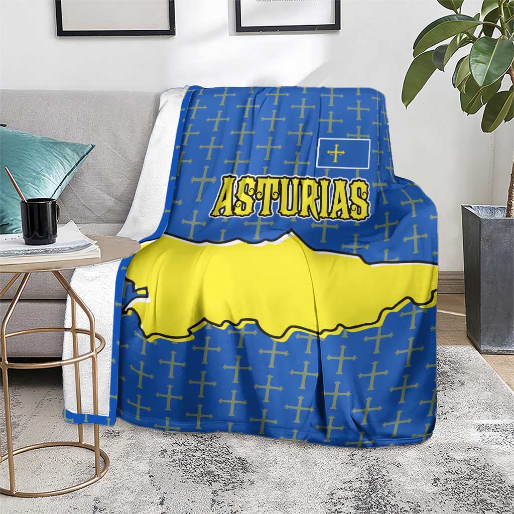 Asturias Flag Blanket Autonomous Community of Spain - Wonder Print Shop