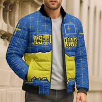 Asturias Flag Bomber Puffer Jacket Autonomous Community of Spain - Wonder Print Shop