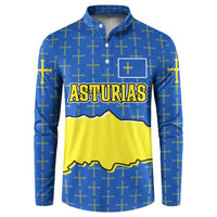 Asturias Flag Button Sweatshirt Autonomous Community of Spain - Wonder Print Shop