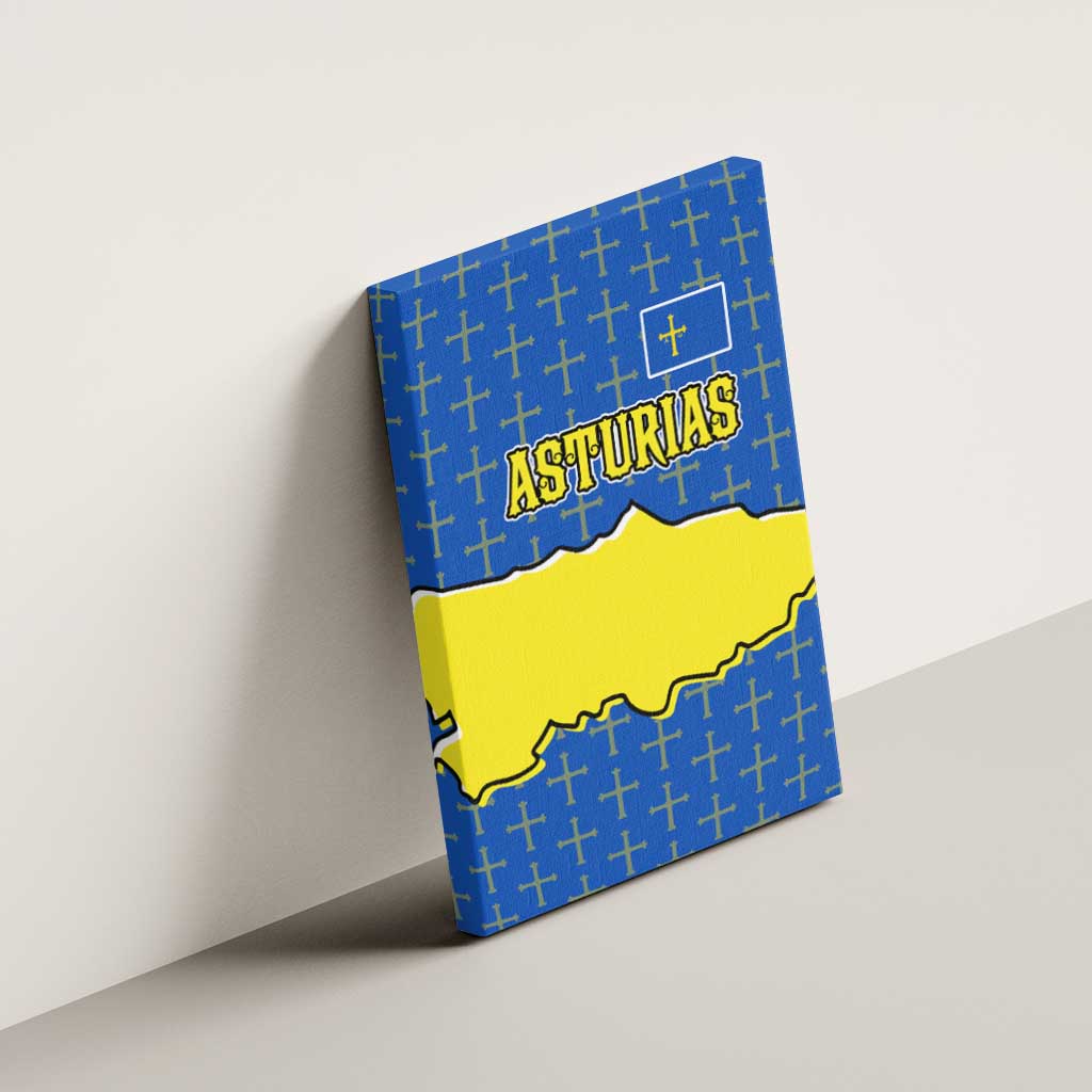 Asturias Flag Canvas Wall Art Autonomous Community of Spain - Wonder Print Shop