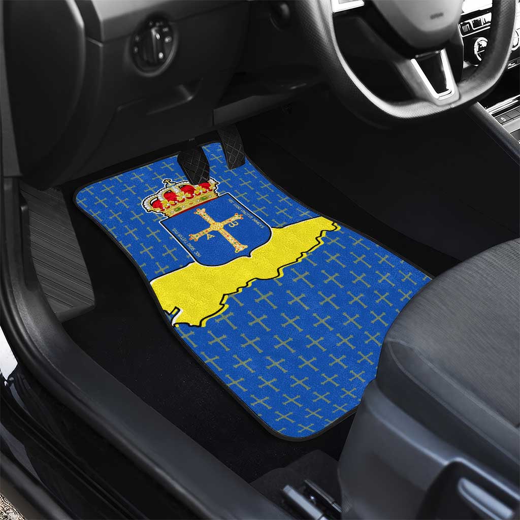 Asturias Flag Car Mats Autonomous Community of Spain - Wonder Print Shop
