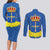 Asturias Flag Couples Matching Long Sleeve Bodycon Dress and Long Sleeve Button Shirt Autonomous Community of Spain - Wonder Print Shop