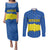 Asturias Flag Couples Matching Puletasi and Long Sleeve Button Shirt Autonomous Community of Spain - Wonder Print Shop