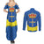 Asturias Flag Couples Matching Summer Maxi Dress and Long Sleeve Button Shirt Autonomous Community of Spain - Wonder Print Shop