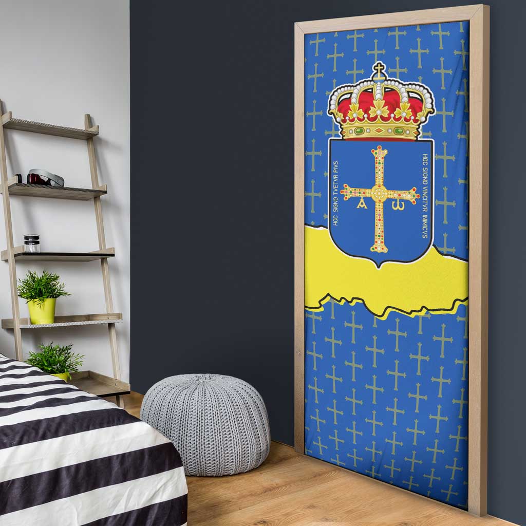 Asturias Flag Door Cover Autonomous Community of Spain - Wonder Print Shop