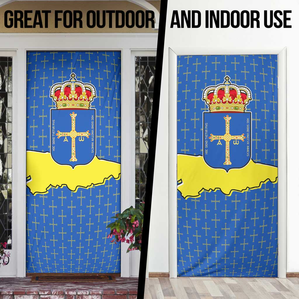 Asturias Flag Door Cover Autonomous Community of Spain - Wonder Print Shop