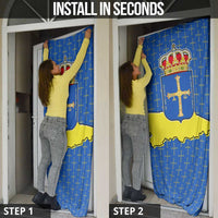 Asturias Flag Door Cover Autonomous Community of Spain - Wonder Print Shop