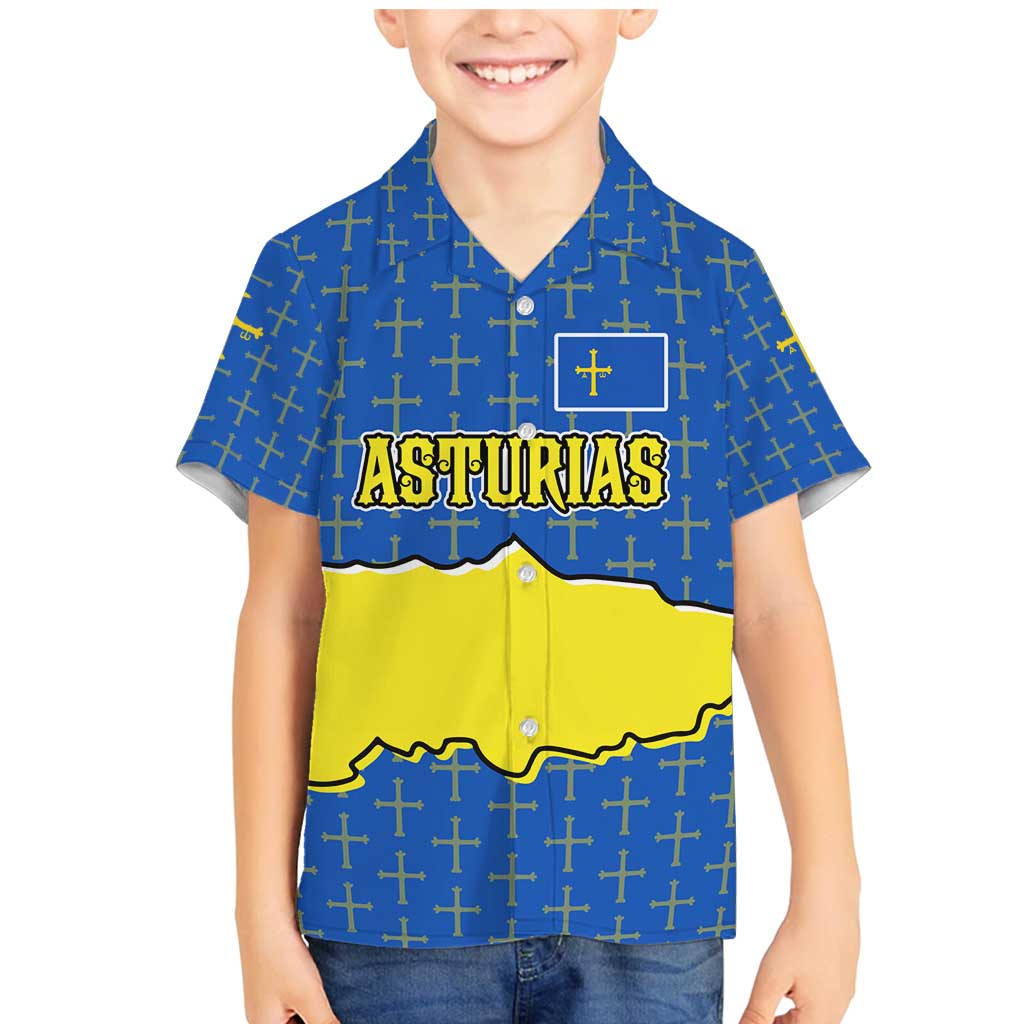 Asturias Flag Family Matching Mermaid Dress and Hawaiian Shirt Autonomous Community of Spain - Wonder Print Shop