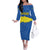 Asturias Flag Family Matching Off The Shoulder Long Sleeve Dress and Hawaiian Shirt Autonomous Community of Spain - Wonder Print Shop