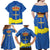 Asturias Flag Family Matching Off Shoulder Maxi Dress and Hawaiian Shirt Autonomous Community of Spain - Wonder Print Shop