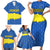 Asturias Flag Family Matching Short Sleeve Bodycon Dress and Hawaiian Shirt Autonomous Community of Spain - Wonder Print Shop