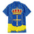 Asturias Flag Family Matching Summer Maxi Dress and Hawaiian Shirt Autonomous Community of Spain - Wonder Print Shop