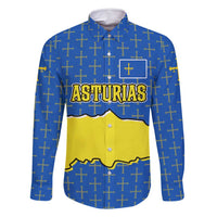 Asturias Flag Family Matching Summer Maxi Dress and Hawaiian Shirt Autonomous Community of Spain - Wonder Print Shop