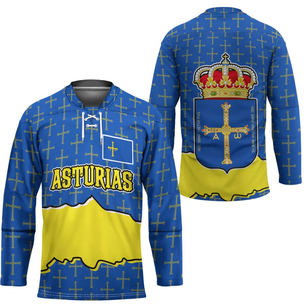 Asturias Flag Hockey Jersey Autonomous Community of Spain - Wonder Print Shop