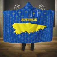 Asturias Flag Hooded Blanket Autonomous Community of Spain - Wonder Print Shop