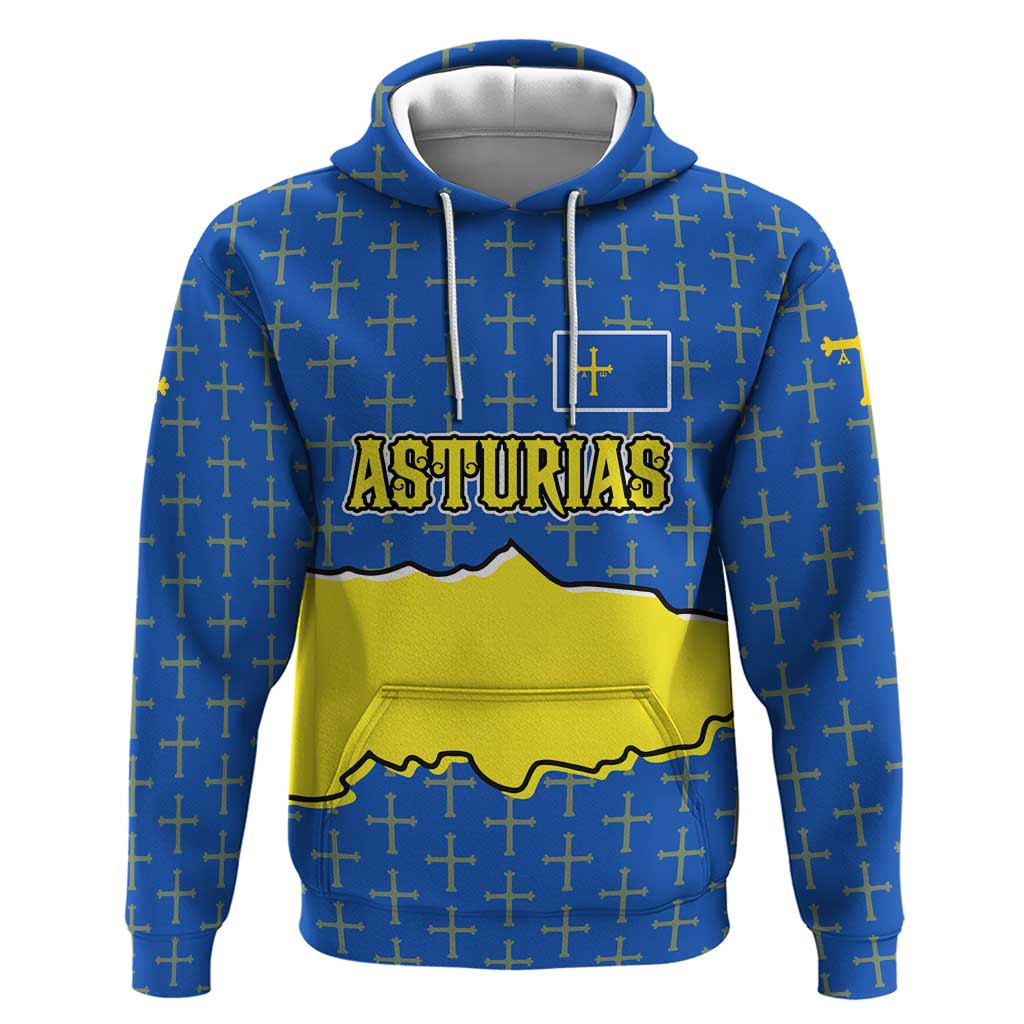 Asturias Flag Hoodie Autonomous Community of Spain - Wonder Print Shop