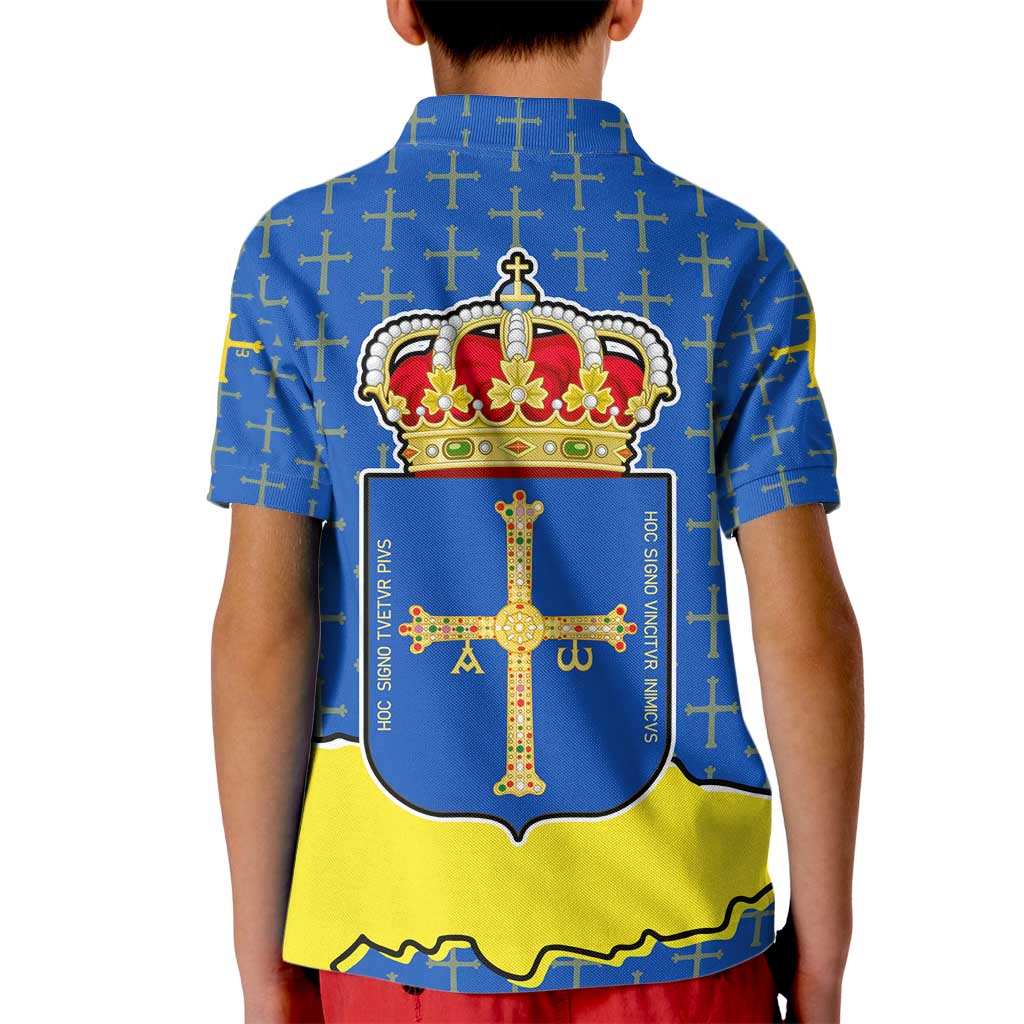 Asturias Flag Kid Polo Shirt Autonomous Community of Spain - Wonder Print Shop