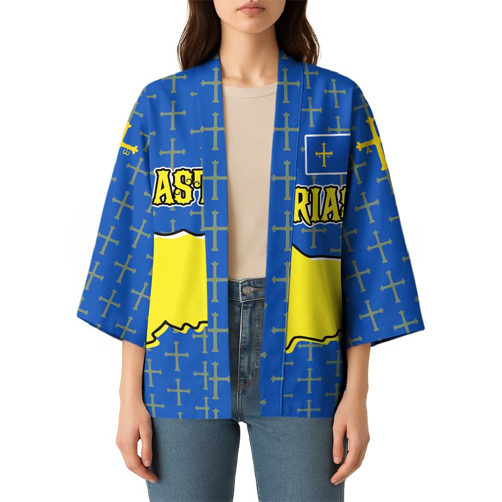 Asturias Flag Kimono Autonomous Community of Spain - Wonder Print Shop