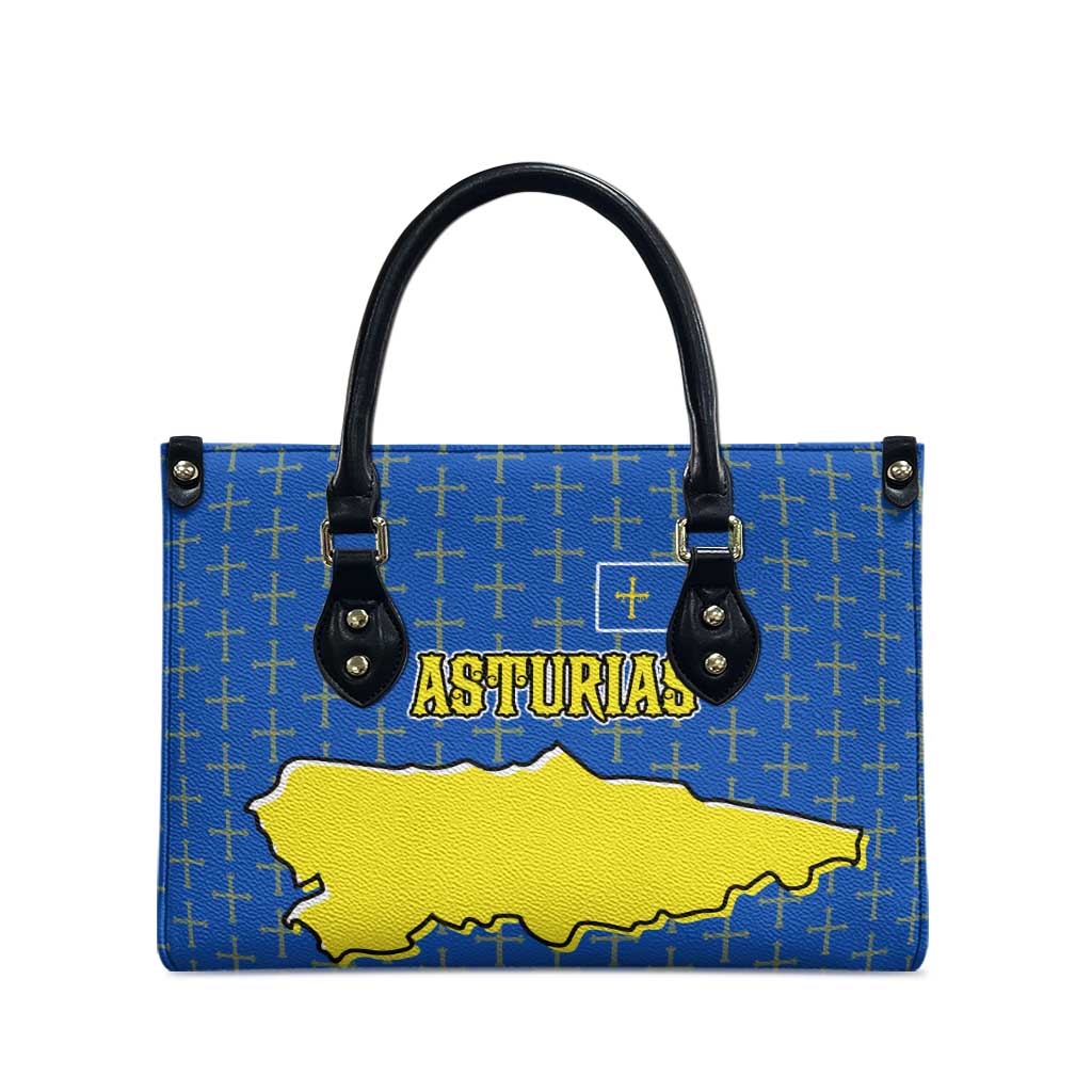 Asturias Flag Leather Bag Autonomous Community of Spain - Wonder Print Shop