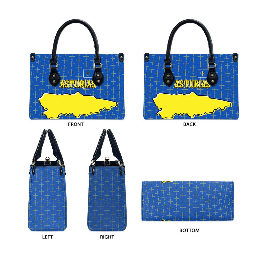 Asturias Flag Leather Bag Autonomous Community of Spain - Wonder Print Shop