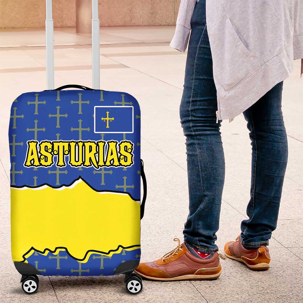 Asturias Flag Luggage Cover Autonomous Community of Spain - Wonder Print Shop