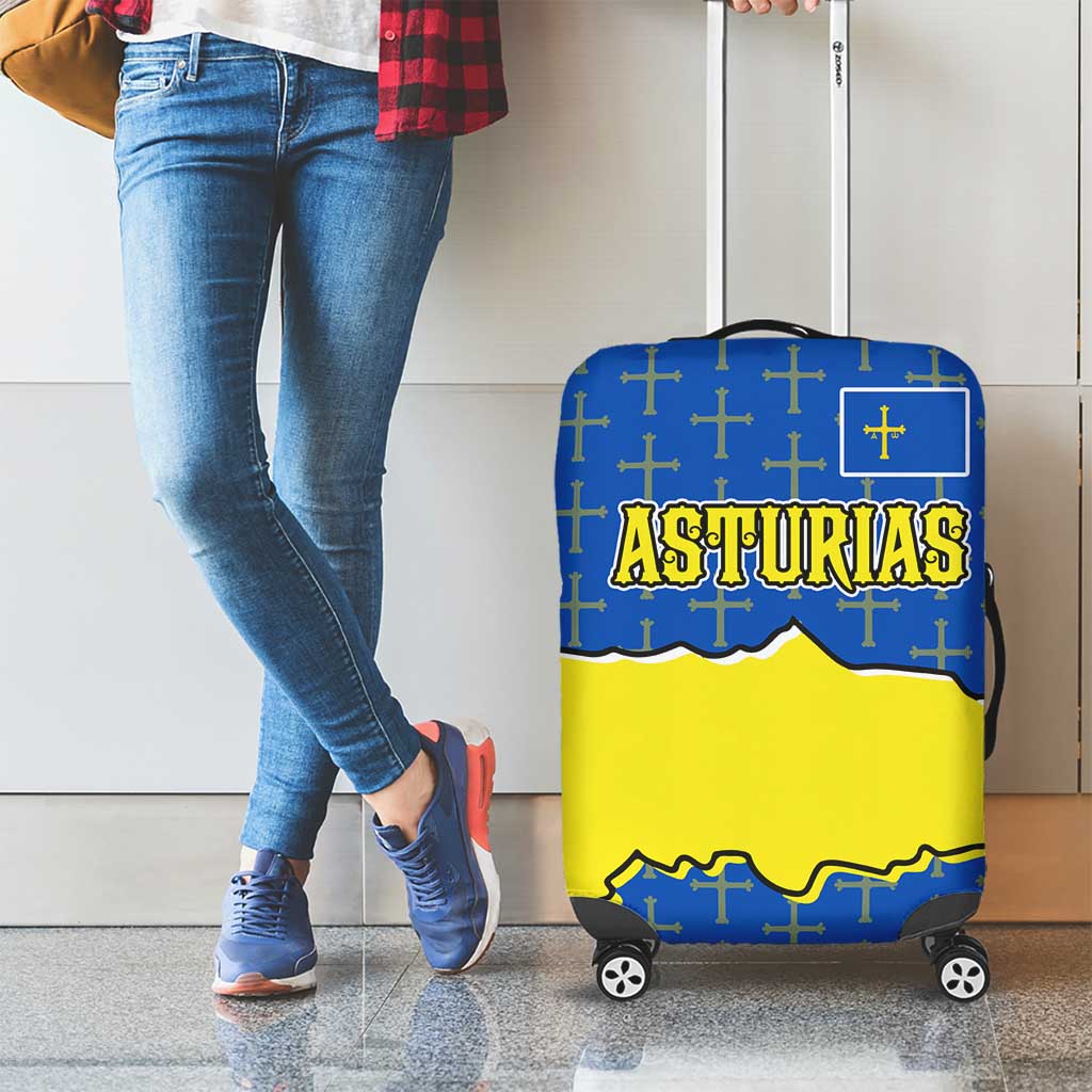 Asturias Flag Luggage Cover Autonomous Community of Spain - Wonder Print Shop