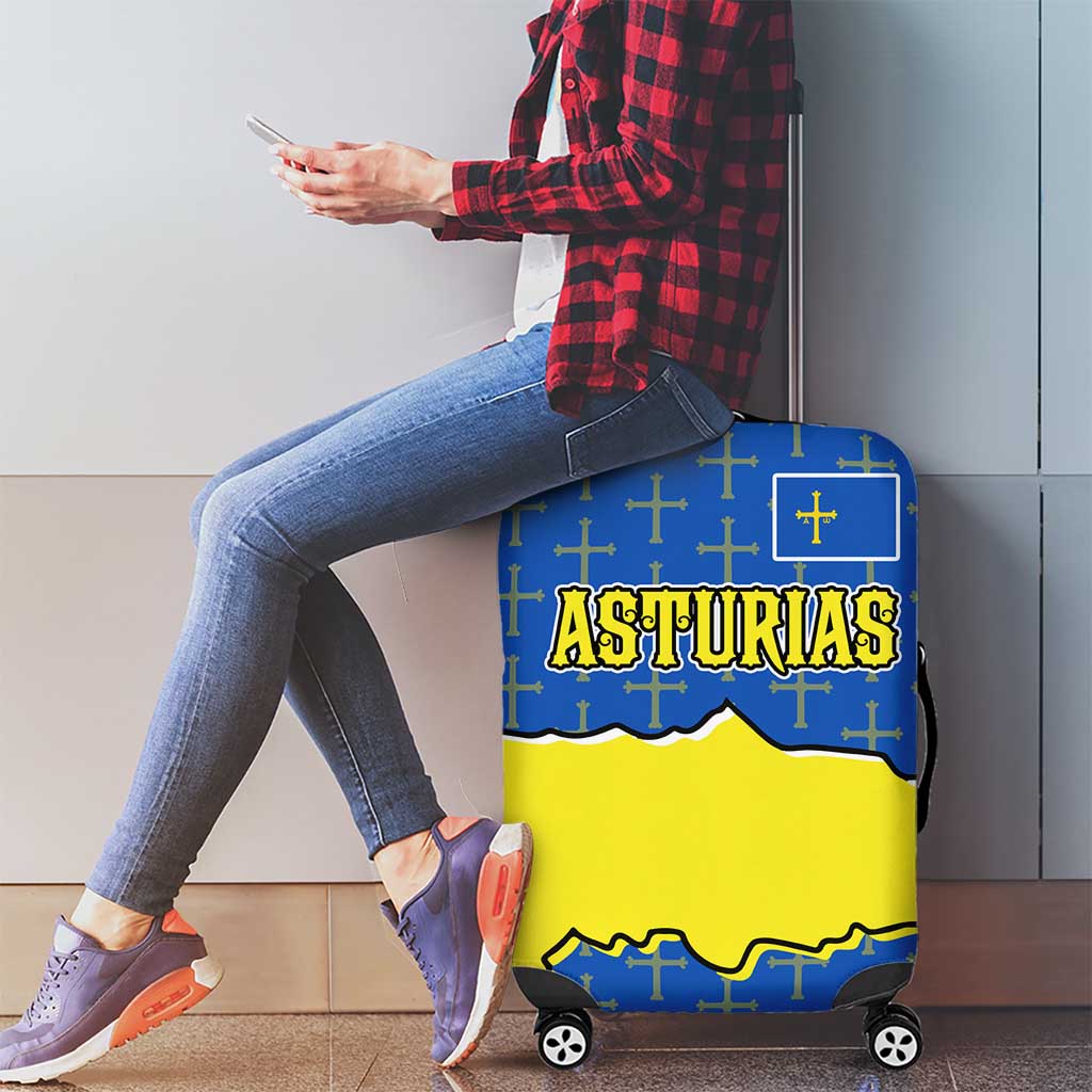 Asturias Flag Luggage Cover Autonomous Community of Spain - Wonder Print Shop