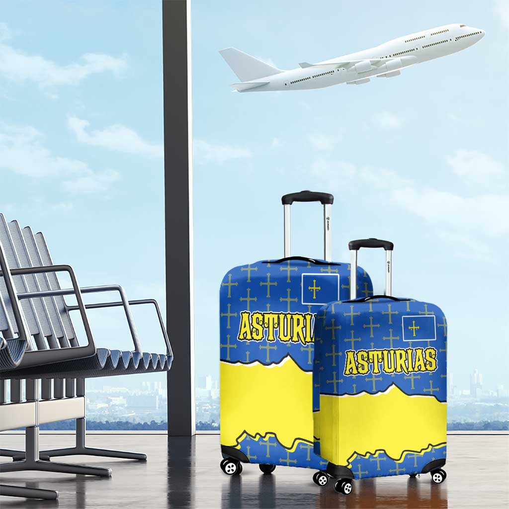 Asturias Flag Luggage Cover Autonomous Community of Spain - Wonder Print Shop