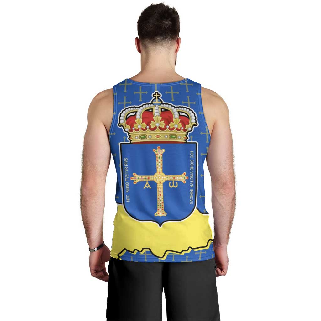 Asturias Flag Men Tank Top Autonomous Community of Spain - Wonder Print Shop