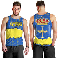 Asturias Flag Men Tank Top Autonomous Community of Spain - Wonder Print Shop