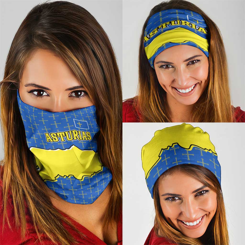 Asturias Flag Neck Gaiter Autonomous Community of Spain - Wonder Print Shop