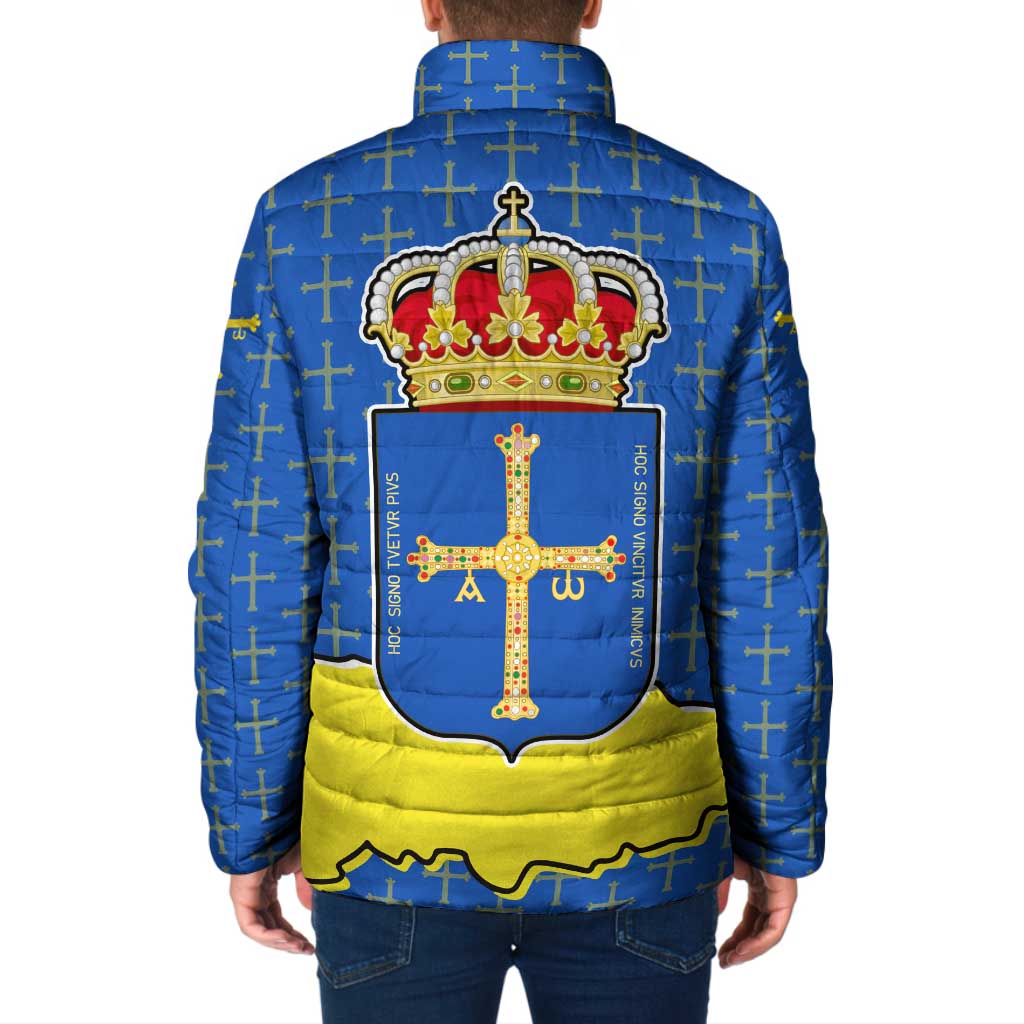 Asturias Flag Padded Jacket Autonomous Community of Spain - Wonder Print Shop