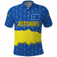 Asturias Flag Polo Shirt Autonomous Community of Spain - Wonder Print Shop