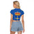 Asturias Flag Raglan Cropped T Shirt Autonomous Community of Spain - Wonder Print Shop