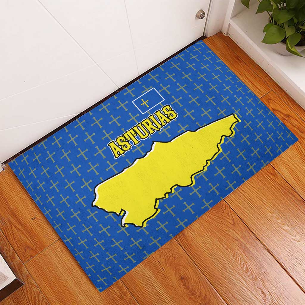 Asturias Flag Rubber Doormat Autonomous Community of Spain - Wonder Print Shop