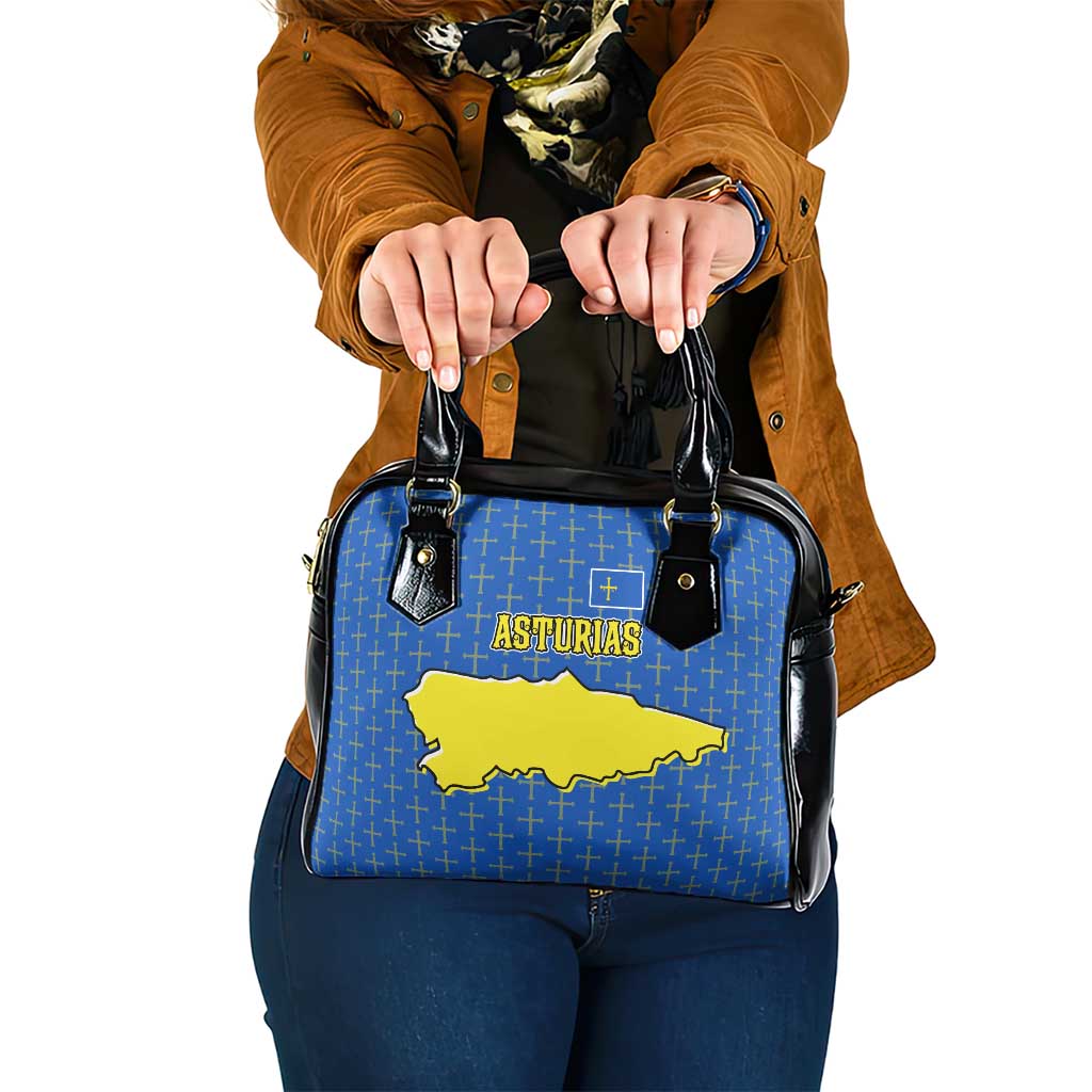 Asturias Flag Shoulder Handbag Autonomous Community of Spain - Wonder Print Shop