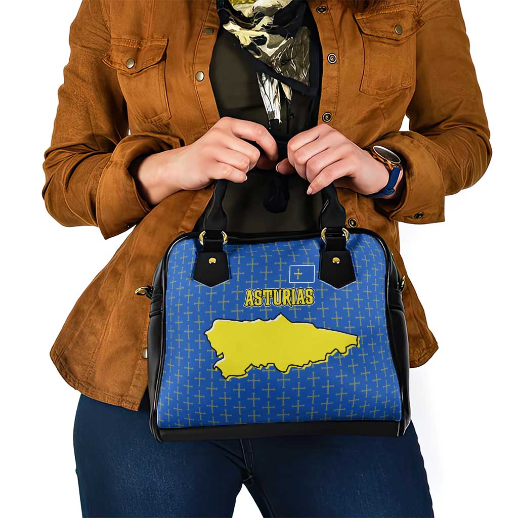 Asturias Flag Shoulder Handbag Autonomous Community of Spain - Wonder Print Shop