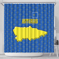 Asturias Flag Shower Curtain Autonomous Community of Spain - Wonder Print Shop