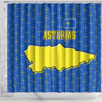 Asturias Flag Shower Curtain Autonomous Community of Spain - Wonder Print Shop