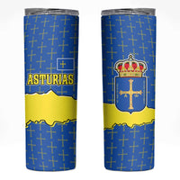 Asturias Flag Skinny Tumbler Autonomous Community of Spain - Wonder Print Shop