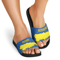 Asturias Flag Slide Sandals Autonomous Community of Spain - Wonder Print Shop