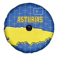 Asturias Flag Spare Tire Cover Autonomous Community of Spain - Wonder Print Shop