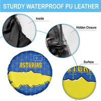 Asturias Flag Spare Tire Cover Autonomous Community of Spain - Wonder Print Shop