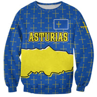 Asturias Flag Sweatshirt Autonomous Community of Spain - Wonder Print Shop