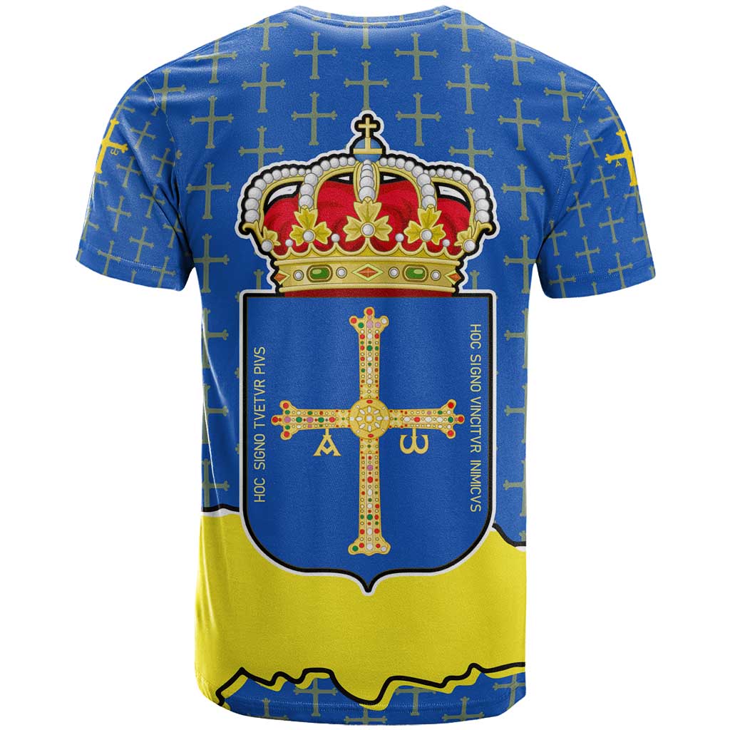 Asturias Flag T Shirt Autonomous Community of Spain - Wonder Print Shop